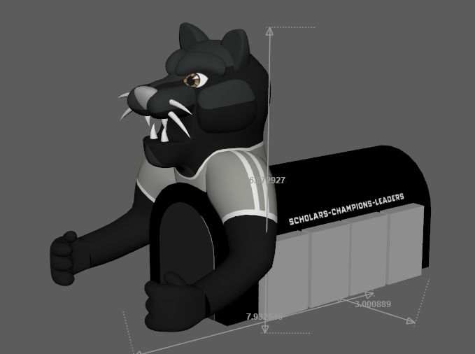 Inflatable Panther Mascot Tunnel For FL Tech – Inflatable Football Tunnels