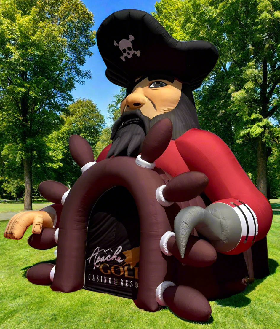inflatable pirate mascot tunnel