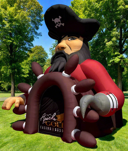 inflatable pirate mascot tunnel
