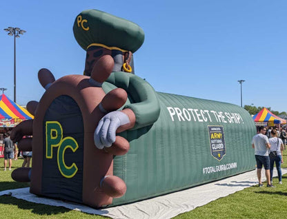 Inflatable Pirate Mascot Tunnel Side