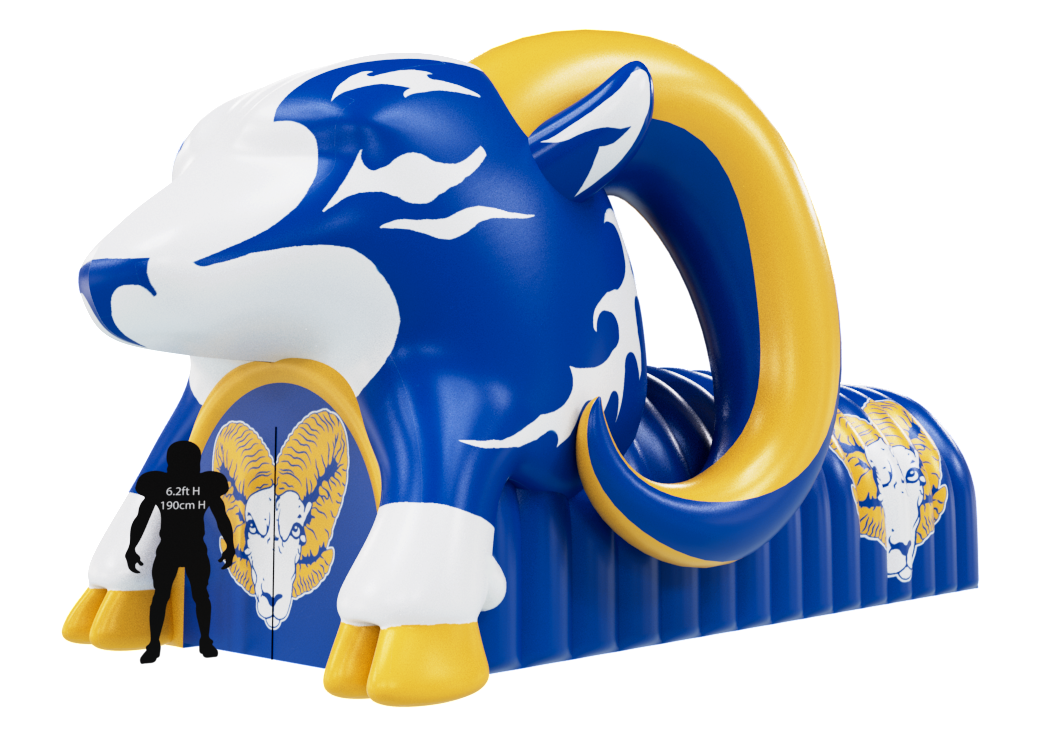 Inflatable Rams Head Mascot Tunnel