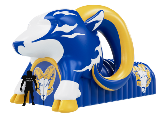 Inflatable Rams Head Mascot Tunnel