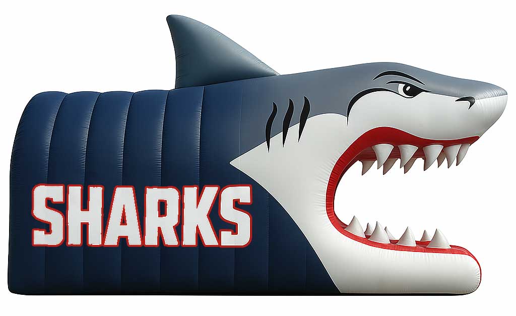 Inflatable Shark Tunnel Side