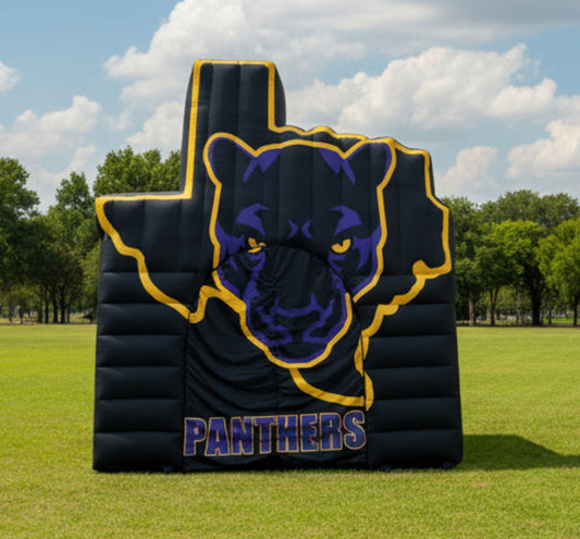 Large inflatable logo tunnel