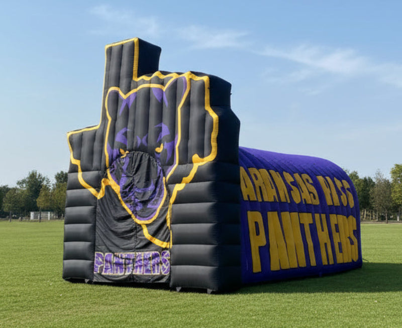 large inflatable logo tunnel