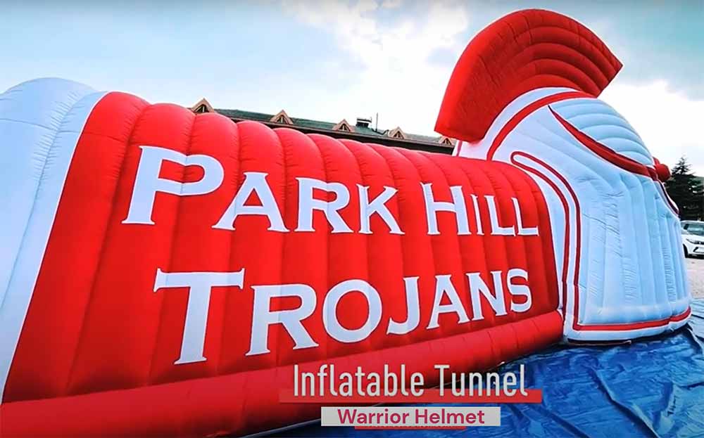 Inflatable Warrior Helmet Tunnel Side