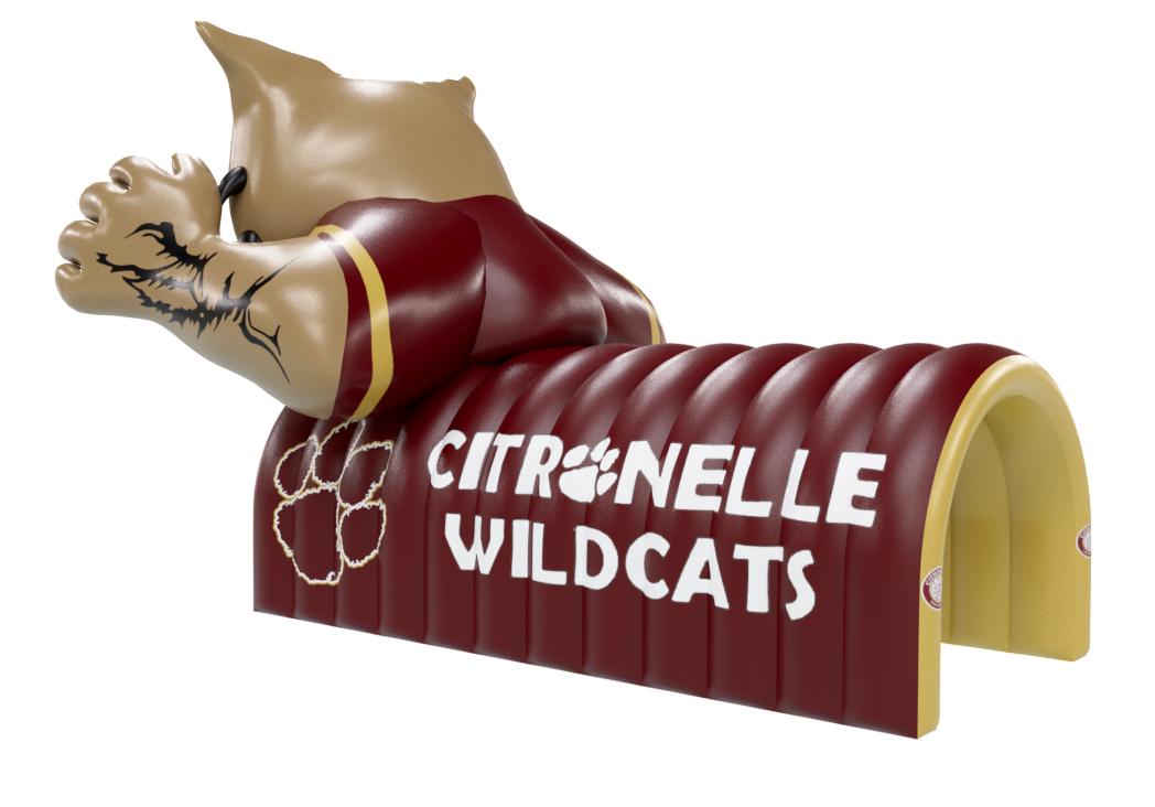 Inflatable Wildcat Mascot Tunnel Back