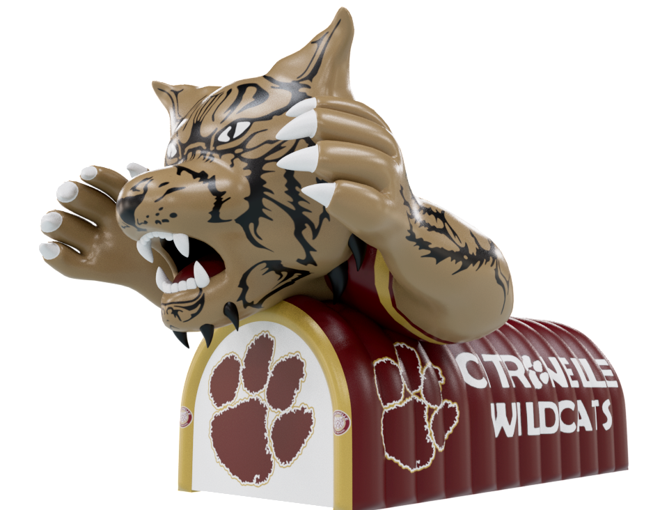 Inflatable Wildcat Mascot Tunnel Side