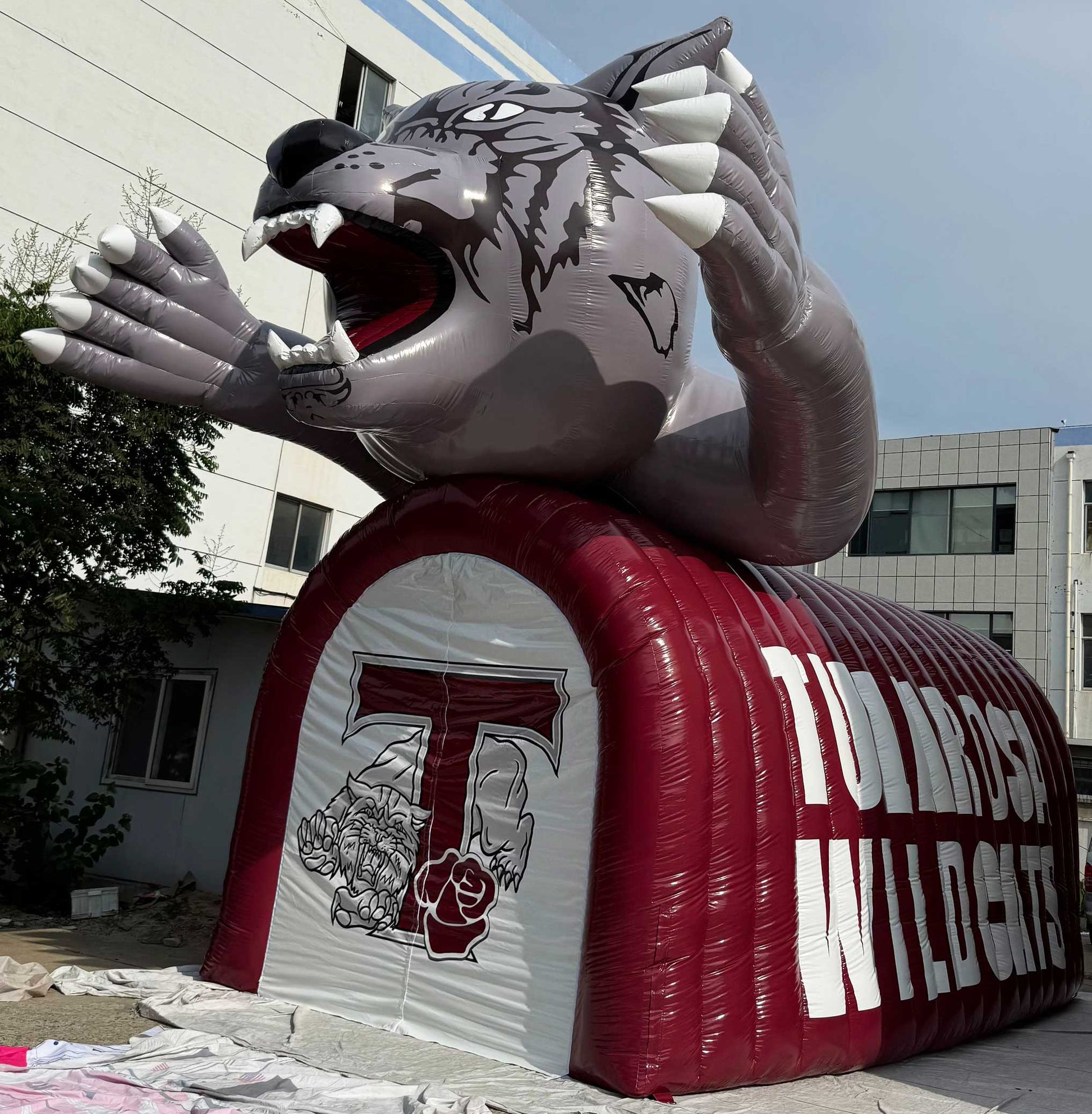 Inflatable Wildcat Mascot Tunnel