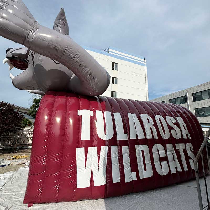 Inflatable Wildcat Mascot Tunnel Side