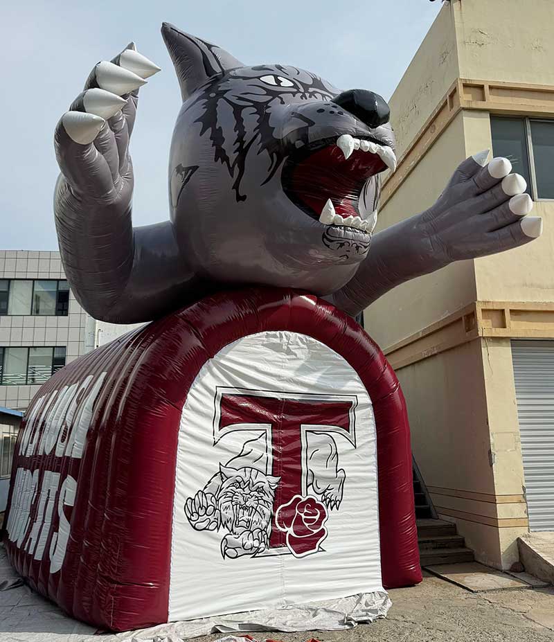 Inflatable Wildcat Mascot Tunnel