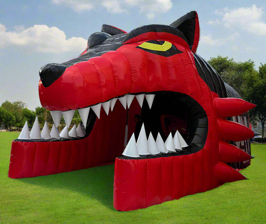 inflatable wolf head tunnel