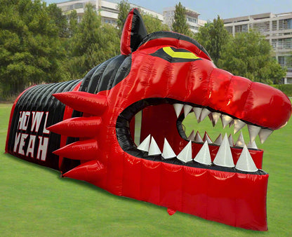 inflatable wolf mascot tunnel