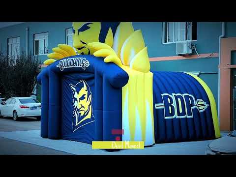 Inflatable Devil Mascot Football Tunnel Video