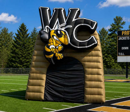 3D Yellow Jacket Inflatable Tunnel