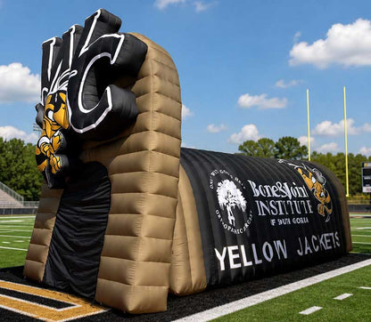 3D Yellow Jacket Inflatable Tunnel Side Front